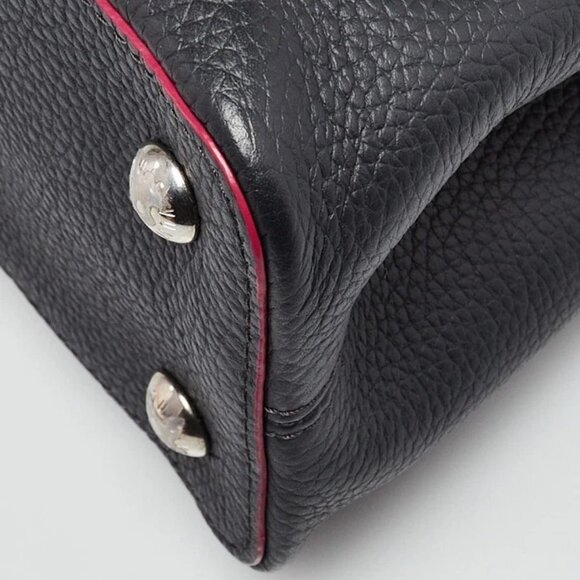 Louis Vuitton Cobalt/Fuchsia Taurillon Leather Capucines PM Bag - Picture 12 of 12